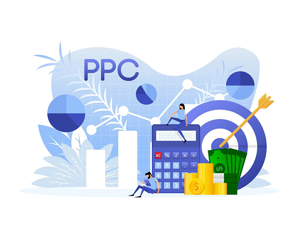 Ppc people for marketing design vector
