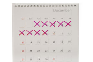 calendar with “x” marks calendar with “x” marks