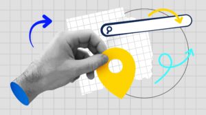 hand picking up the Google Maps ping icon